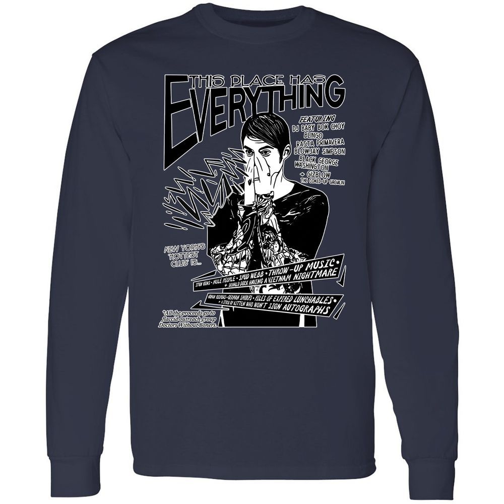 Long Sleeve T-Shirt - Y34Q338G - Navy - 12