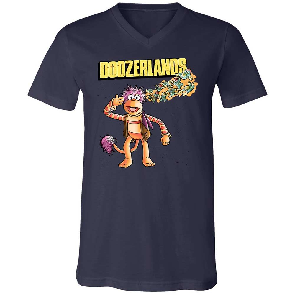 Unisex V-Neck T-Shirt - 3R6U3GJK - Navy - 12