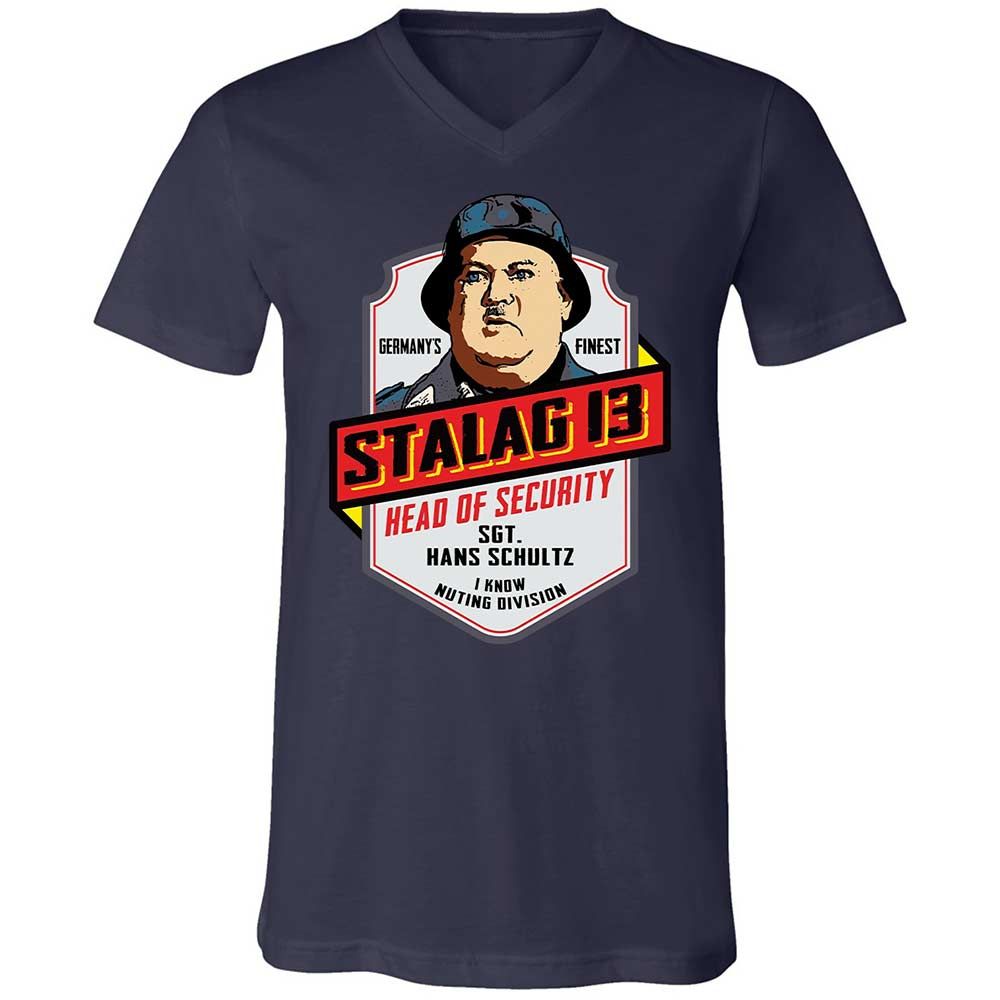 Unisex V-Neck T-Shirt - 7ATB43KP - Navy - 12