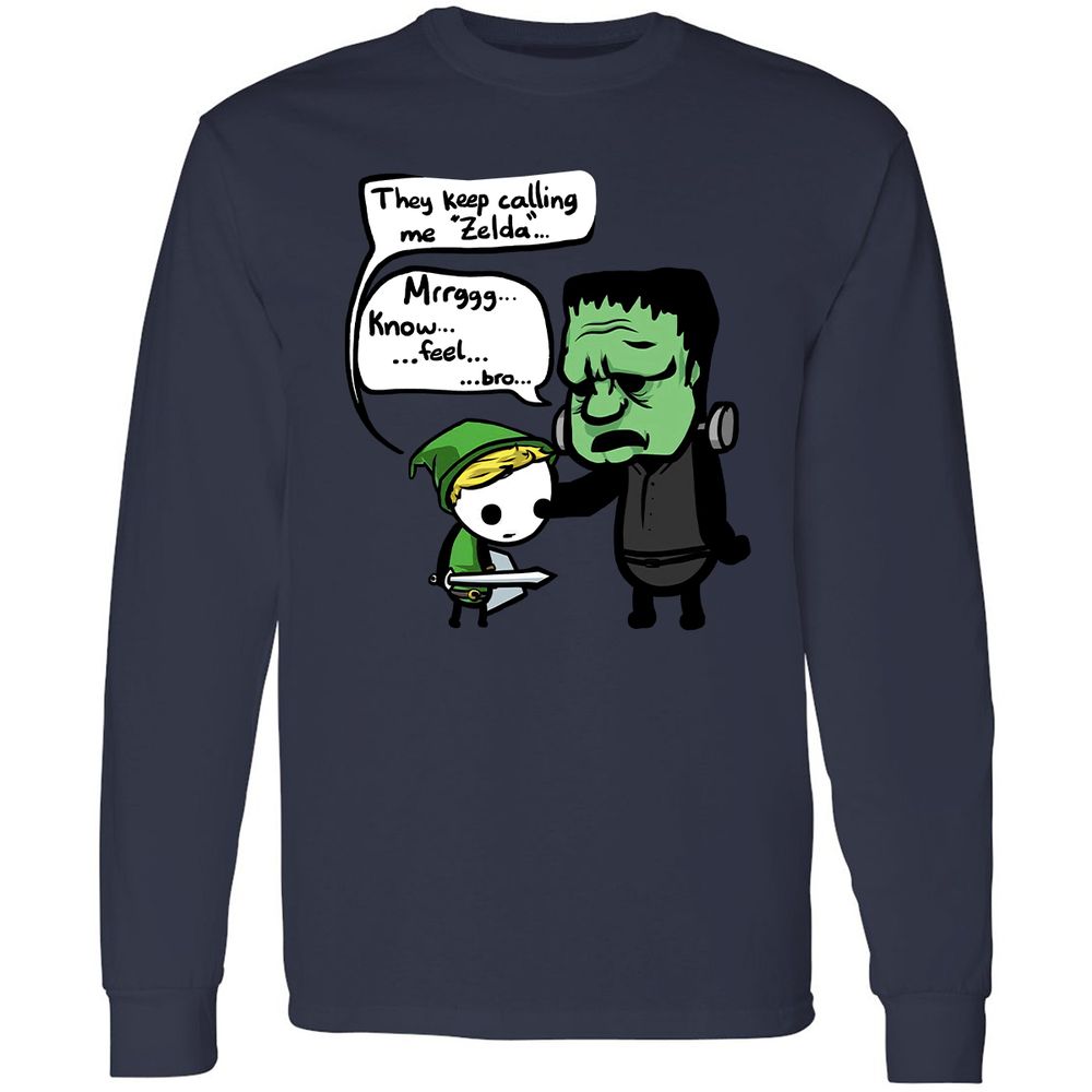 Long Sleeve T-Shirt - ZHF5PXCU - Navy - 12