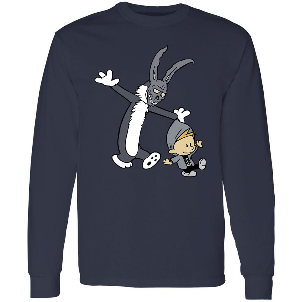 Long Sleeve T-Shirt - VTJN93HQ - Navy - 12