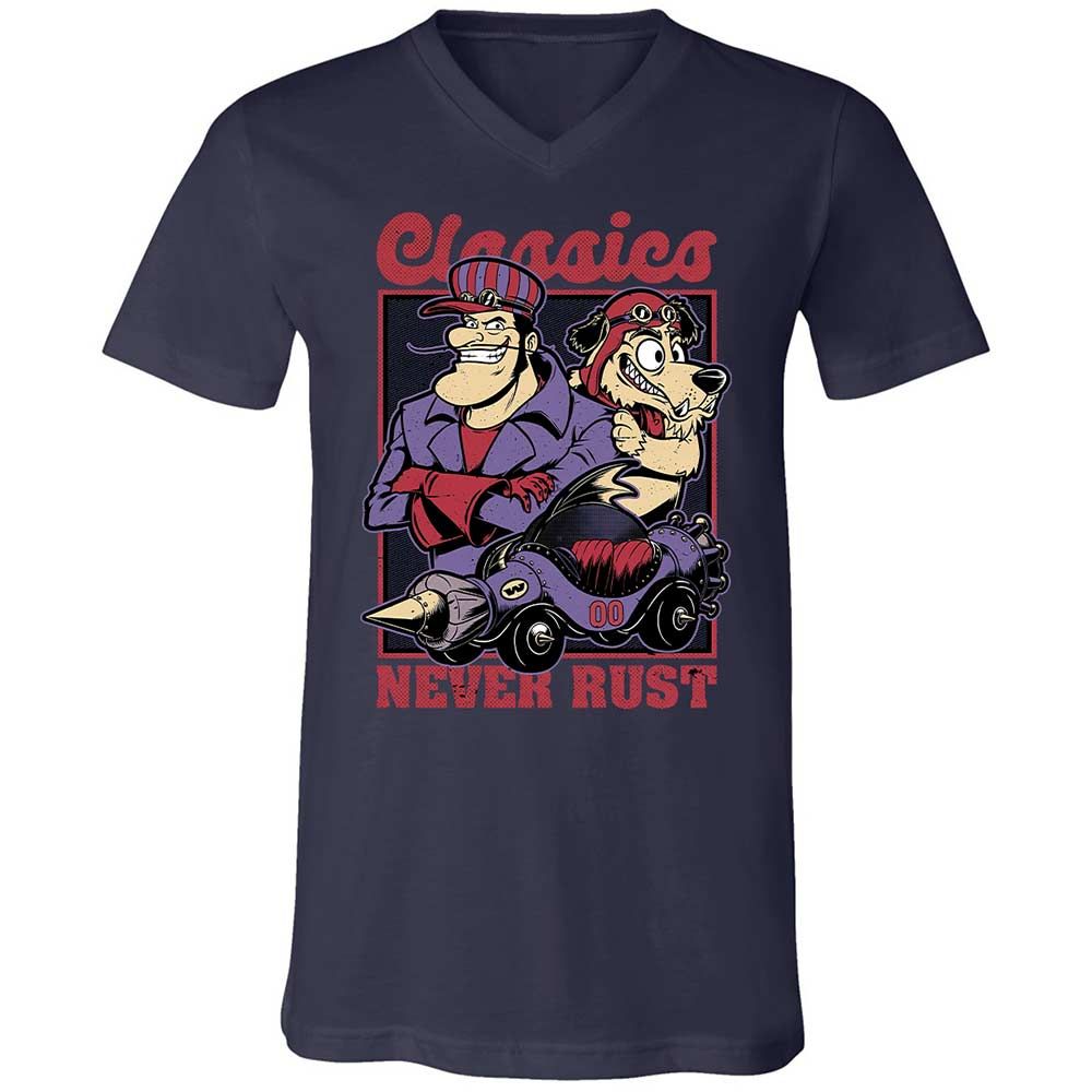 Unisex V-Neck T-Shirt - RBGTEHSV - Navy - 12