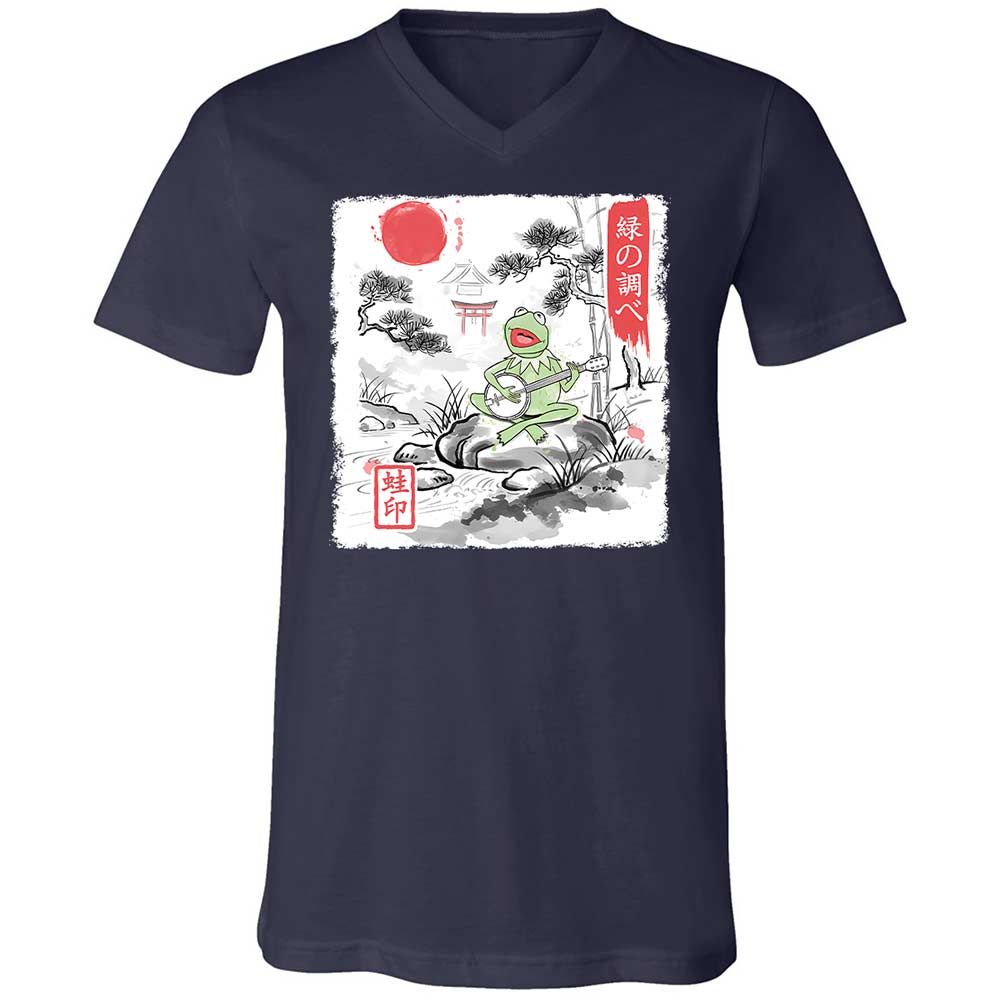 Unisex V-Neck T-Shirt - 3ML226GT - Navy - 12