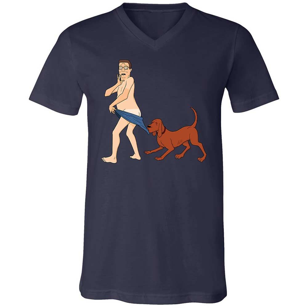 Unisex V-Neck T-Shirt - 4M2FP7QQ - Navy - 12