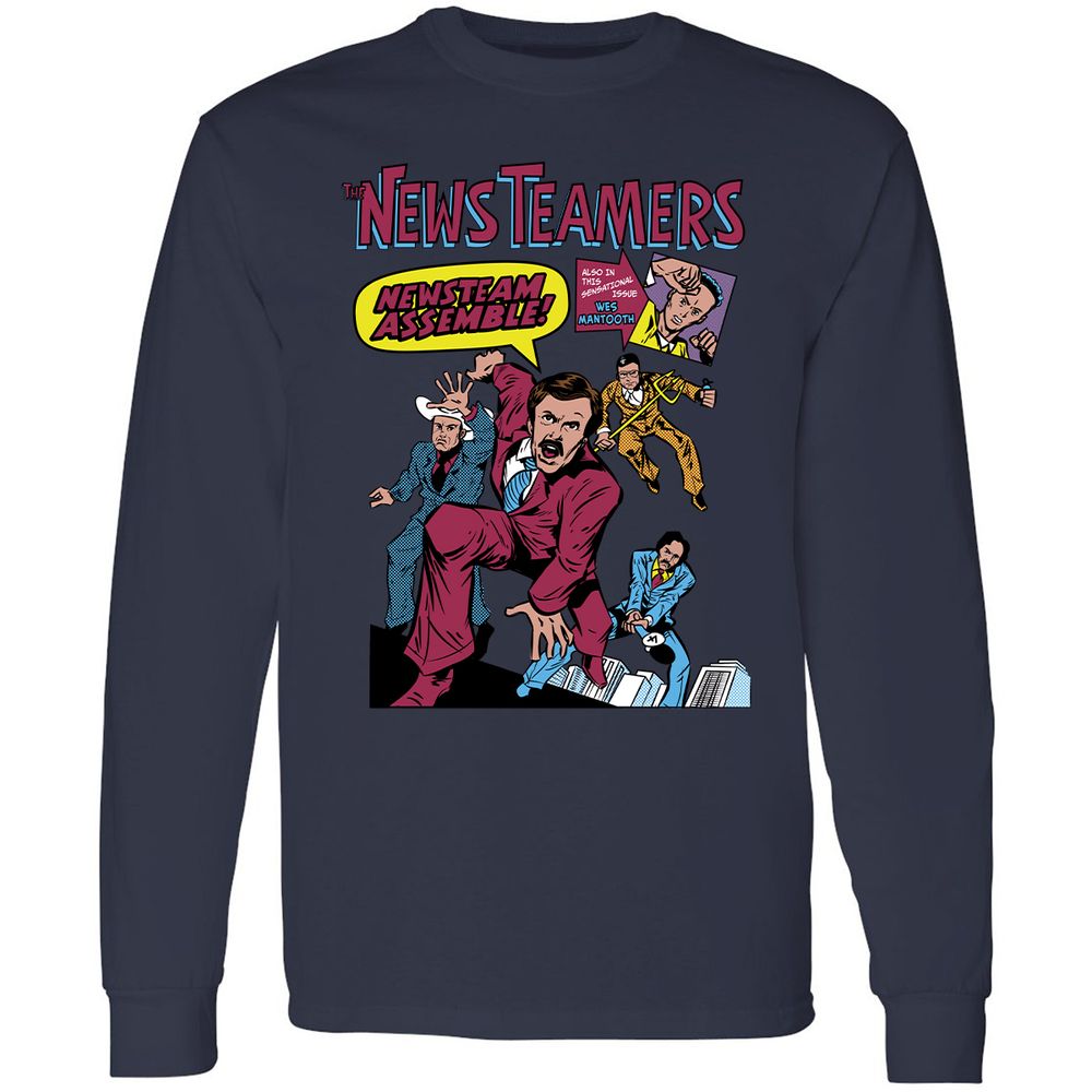 Long Sleeve T-Shirt - PCX4YKFJ - Navy - 12