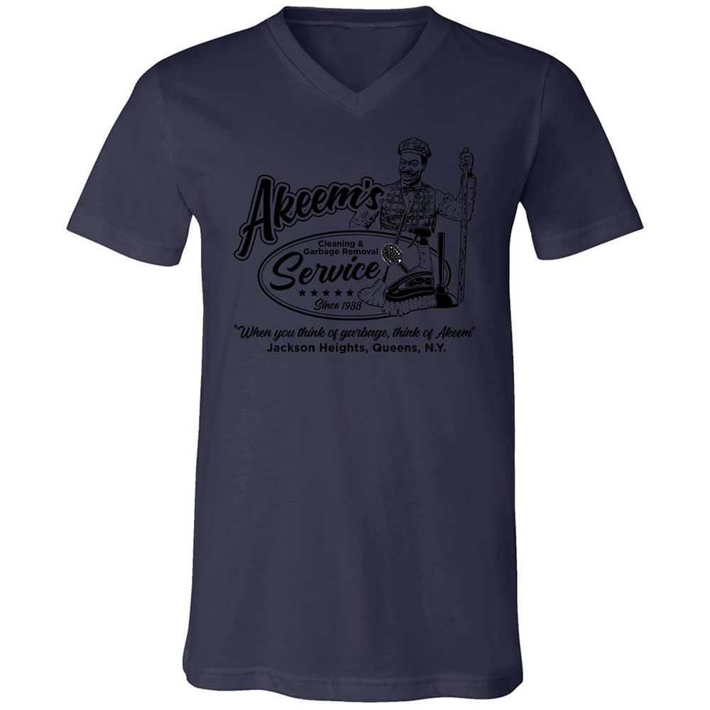 Unisex V-Neck T-Shirt - Q2JNT3ZA - Navy - 12