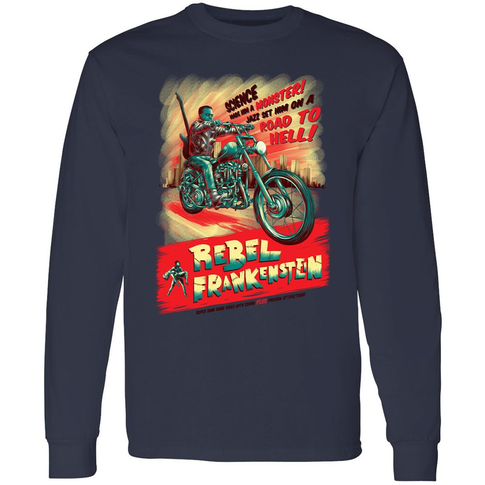 Long Sleeve T-Shirt - QVGCBFCH - Navy - 12