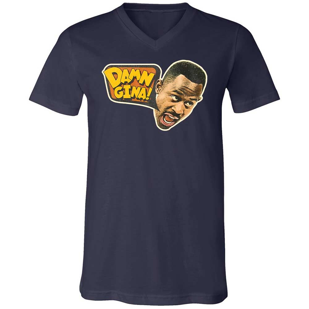 Unisex V-Neck T-Shirt - 4PQSR12N - Navy - 12