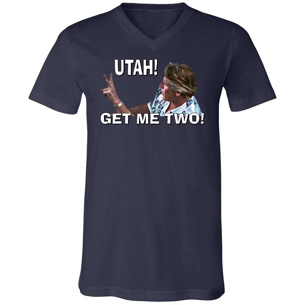 Unisex V-Neck T-Shirt - 4696MLQE - Navy - 12