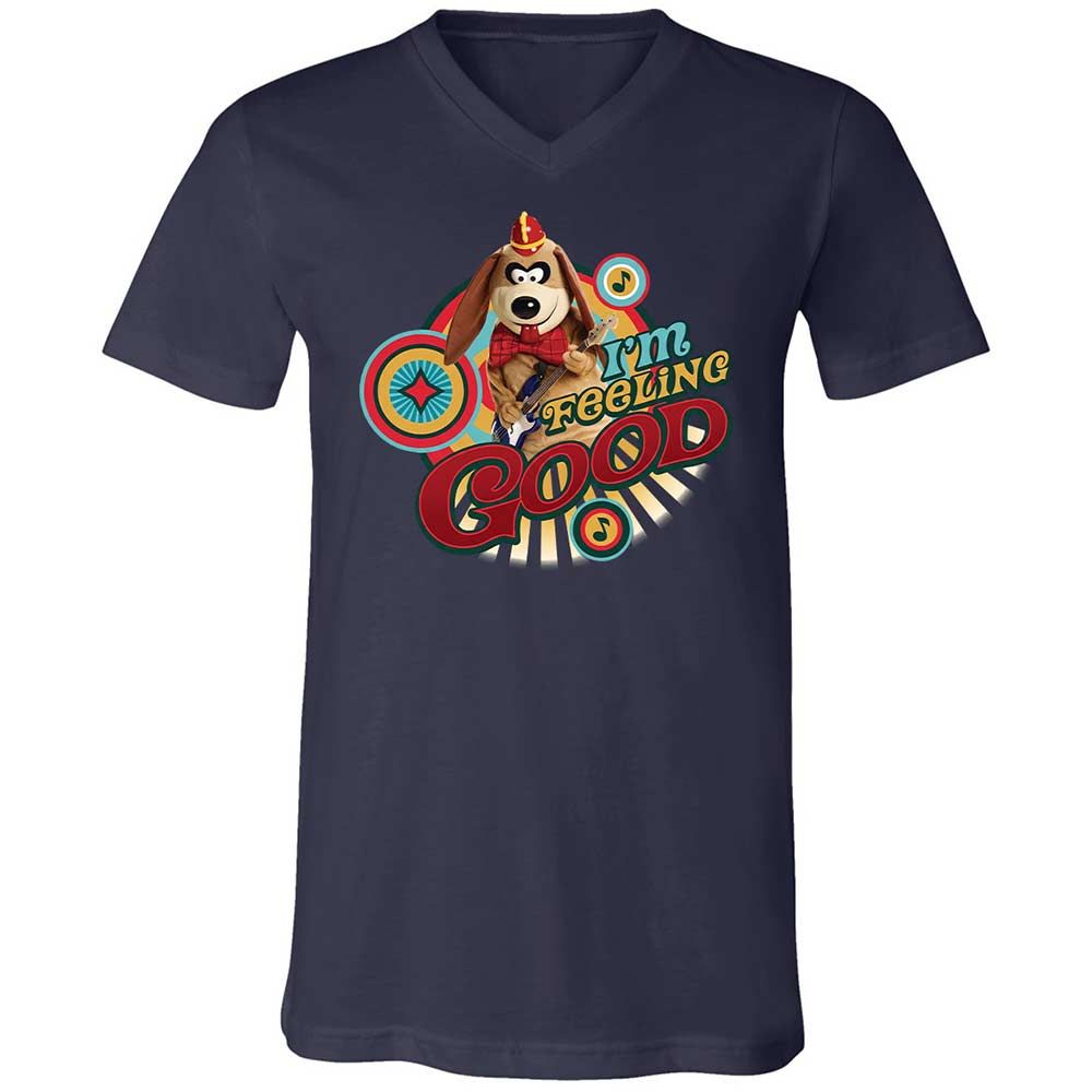 Unisex V-Neck T-Shirt - ZPXMV98X - Navy - 12