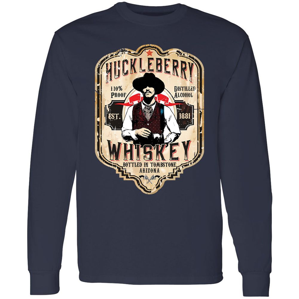 Huckleberry Whiskey Label - Navy - 12