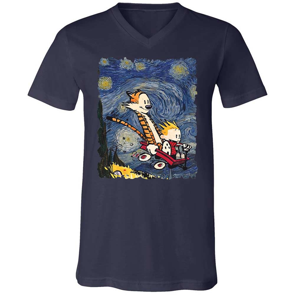 Unisex V-Neck T-Shirt - PDYASERS - Navy - 12