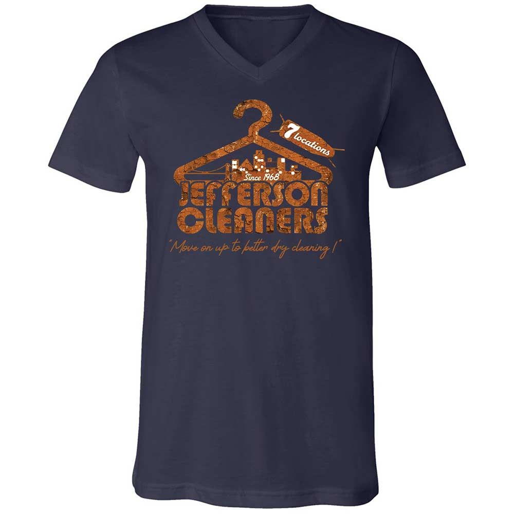 Unisex V-Neck T-Shirt - 5HHWKXP8 - Navy - 12