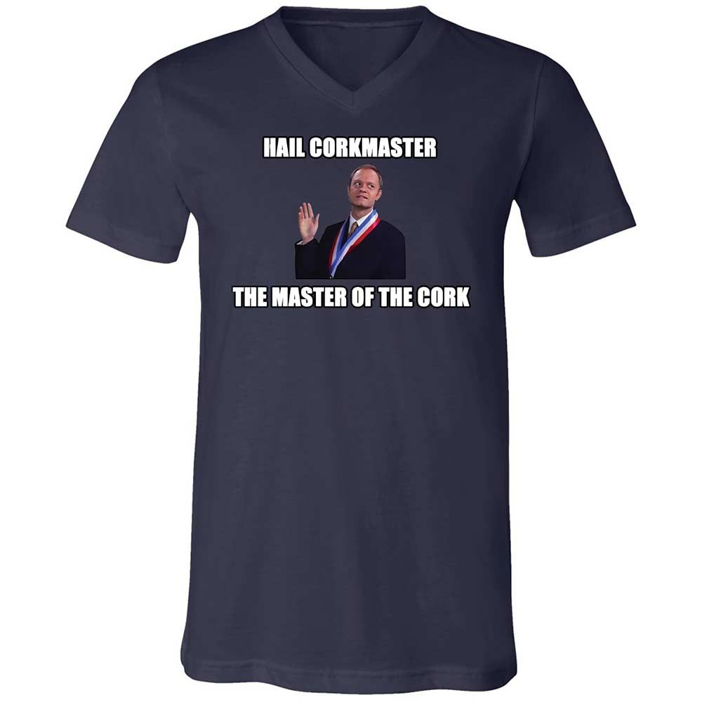 Unisex V-Neck T-Shirt - A7Z6TQ7C - Navy - 12