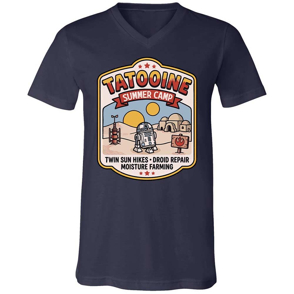 Unisex V-Neck T-Shirt - DC97NUJE - Navy - 12