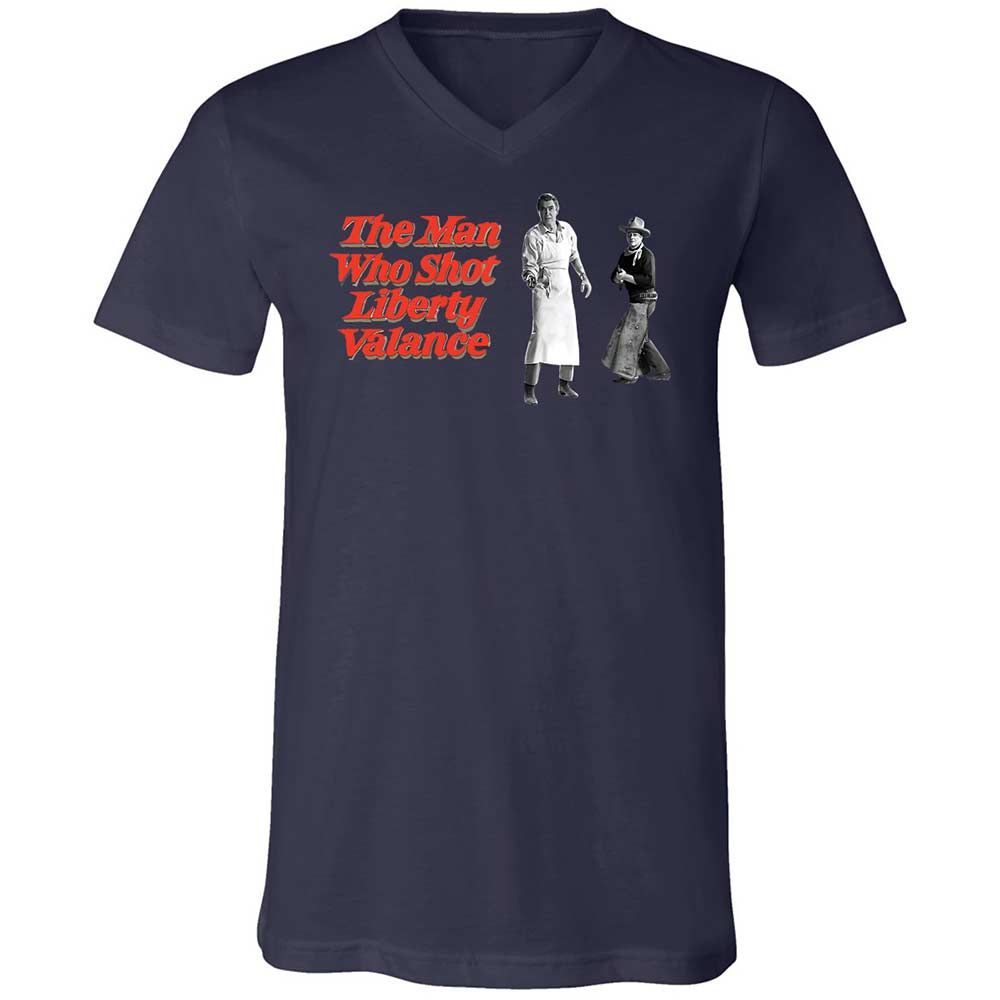 Unisex V-Neck T-Shirt - ZPTVDD4X - Navy - 12
