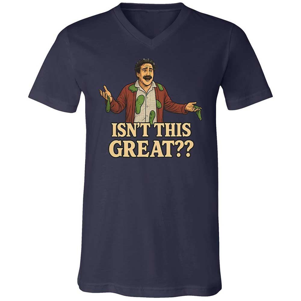 Unisex V-Neck T-Shirt - 4G936J9T - Navy - 12