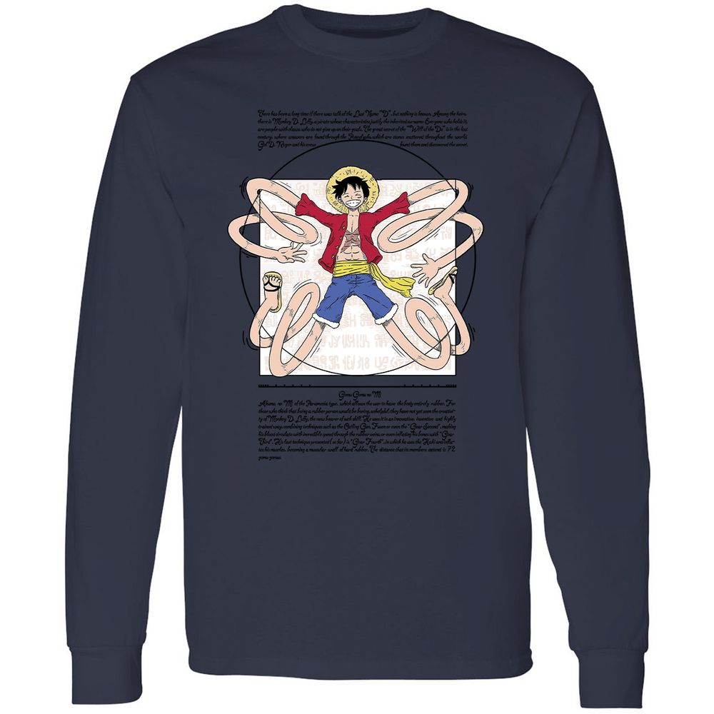 Long Sleeve T-Shirt - CG6R8PGU - Navy - 12