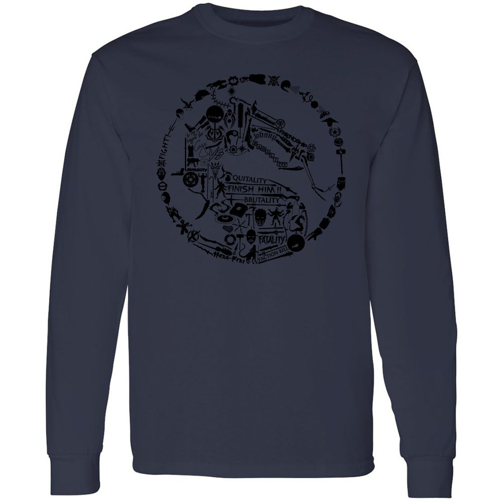 Long Sleeve T-Shirt - 7K4YQV4T - Navy - 12
