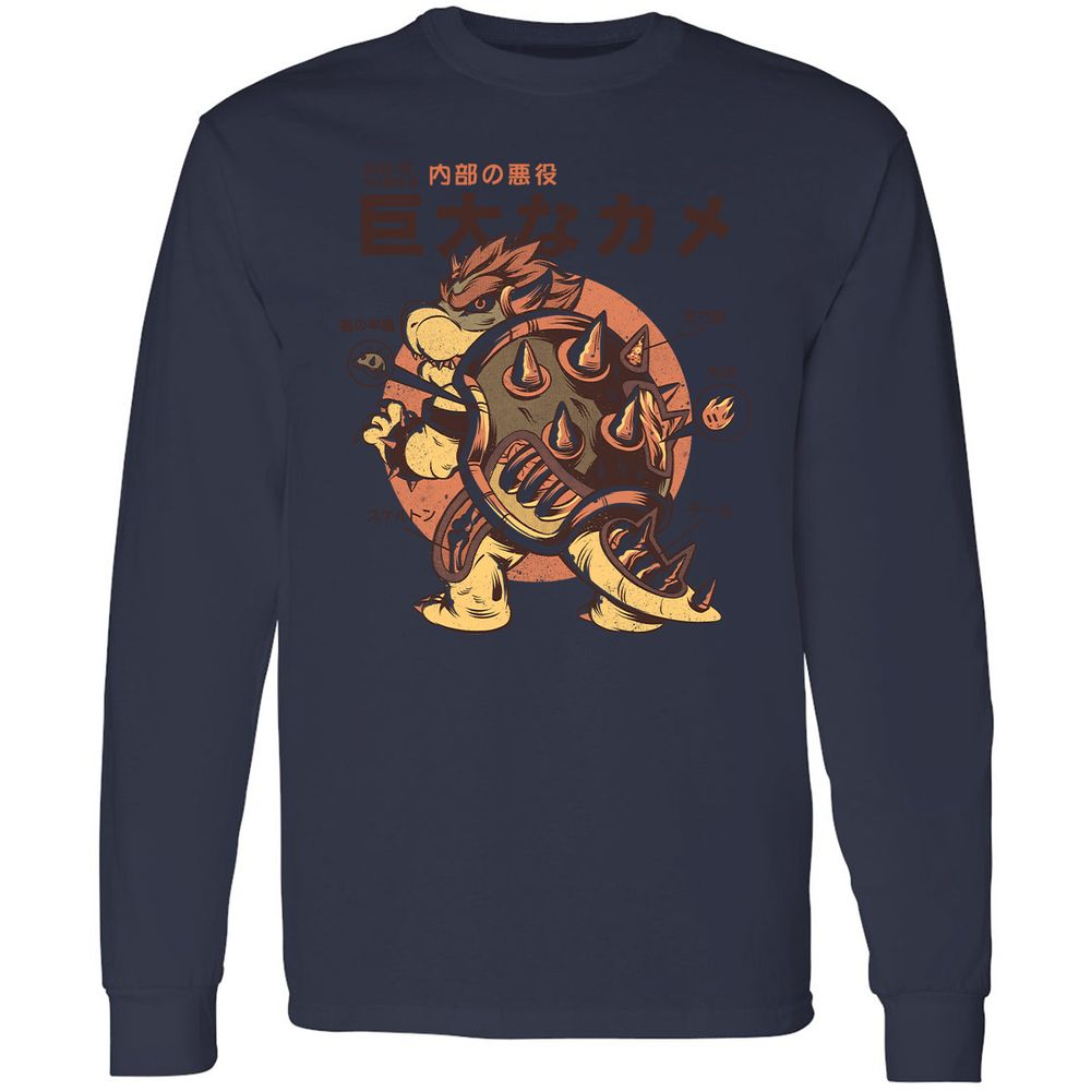 Long Sleeve T-Shirt - 9A9GBFKF - Navy - 12