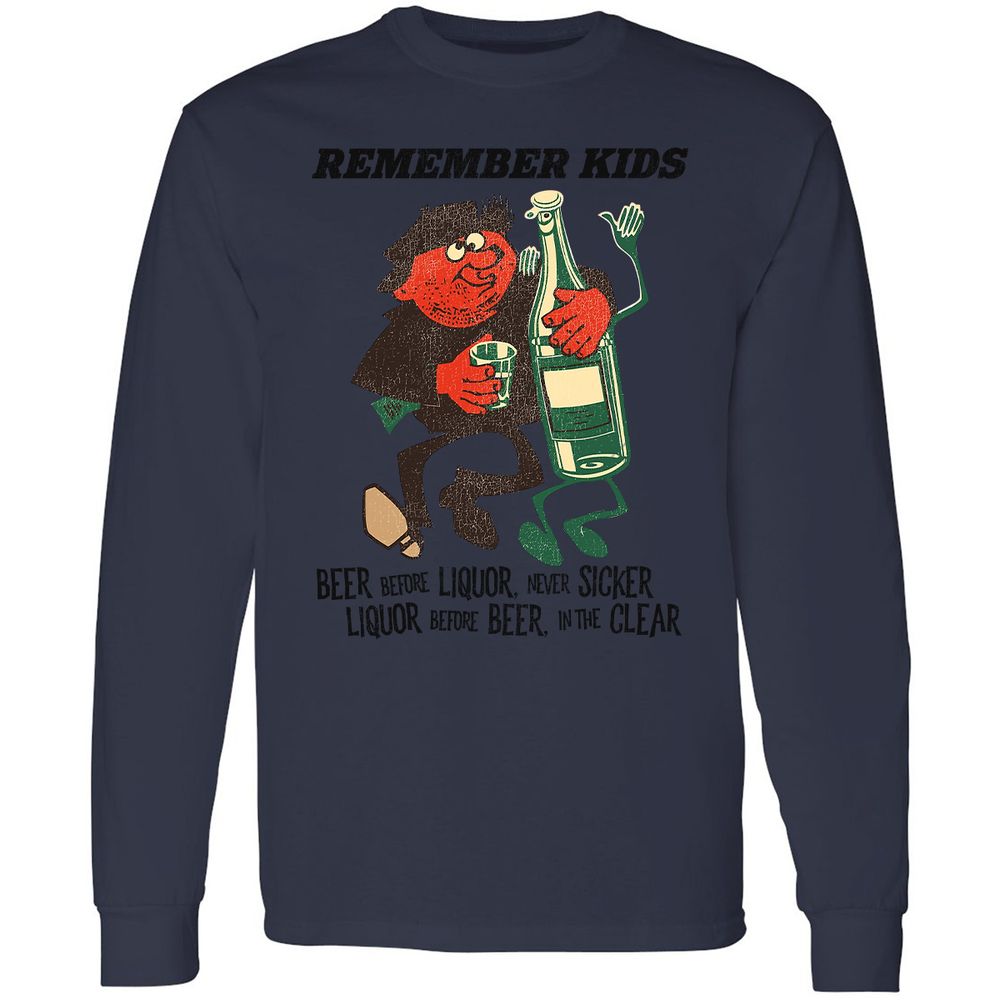 Long Sleeve T-Shirt - BL7VNV9Z - Navy - 12