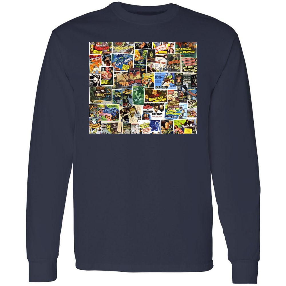 Long Sleeve T-Shirt - SE8HBWZC - Navy - 12
