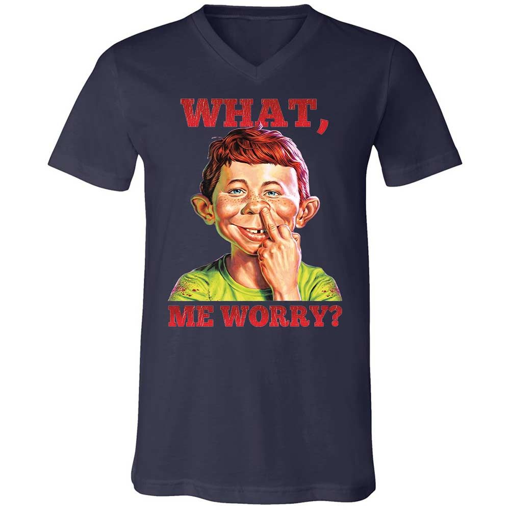 Unisex V-Neck T-Shirt - TX5KPFR3 - Navy - 12