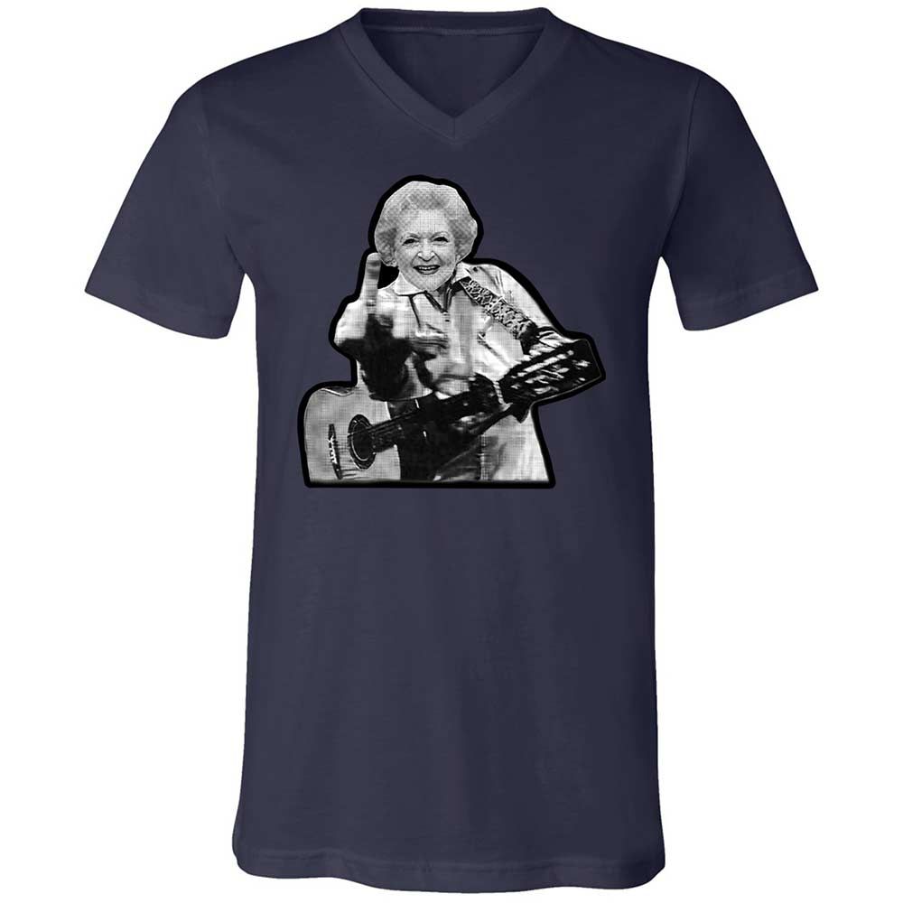 Unisex V-Neck T-Shirt - 8RN69VXF - Navy - 12