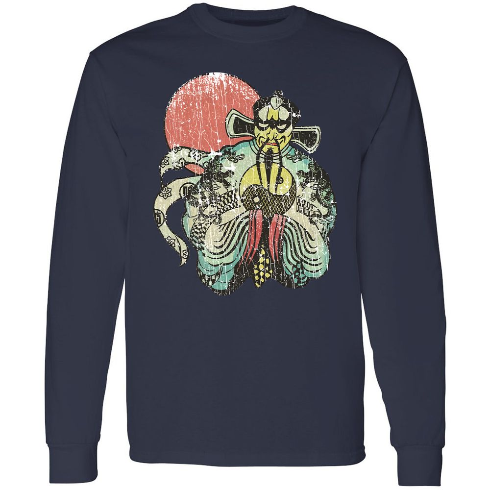 Long Sleeve T-Shirt - 559XGEPQ - Navy - 12
