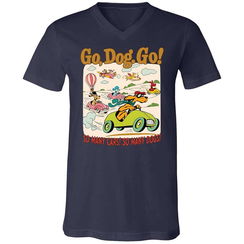 Unisex V-Neck T-Shirt - 1YXVMM7J - Navy - 12