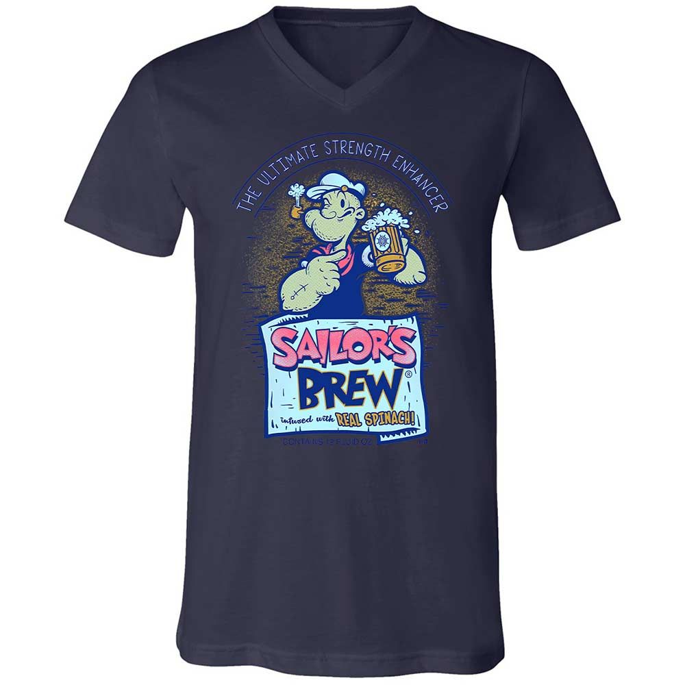 Unisex V-Neck T-Shirt - 6WMN7SPM - Navy - 12