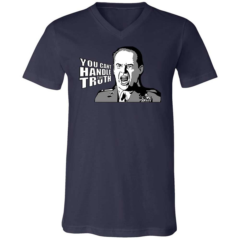 Unisex V-Neck T-Shirt - QATNX3CV - Navy - 12