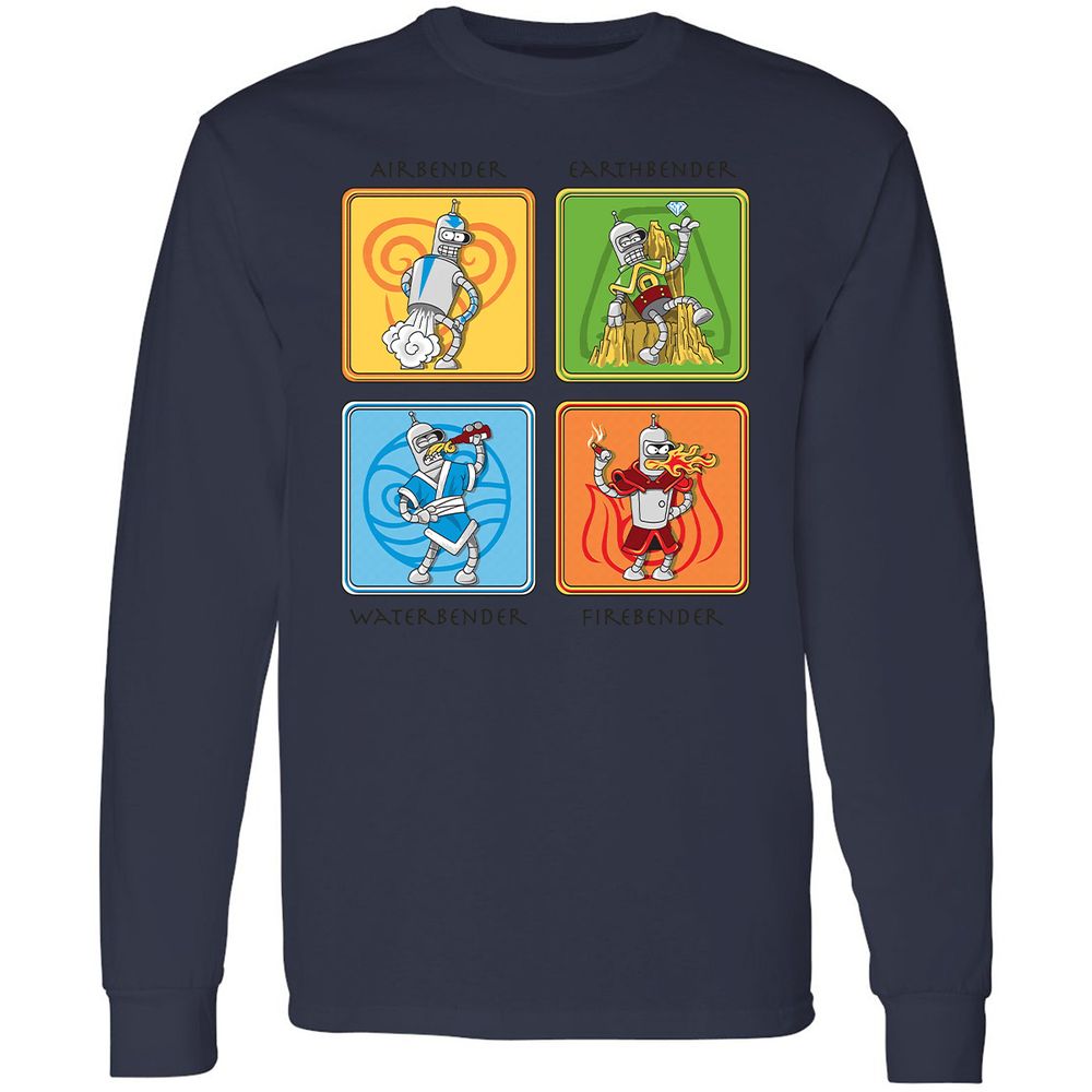 Long Sleeve T-Shirt - FZ45M7TB - Navy - 12