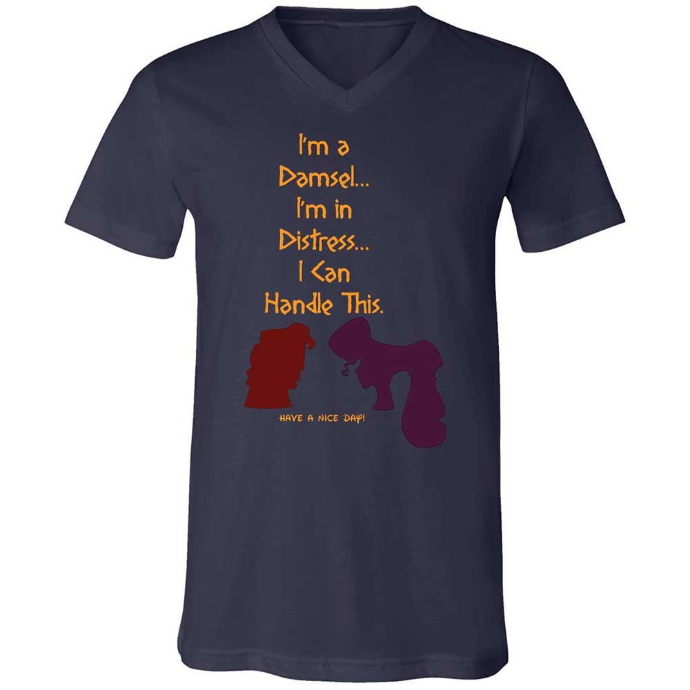 Unisex V-Neck T-Shirt - 1HN9TB3K - Navy - 12