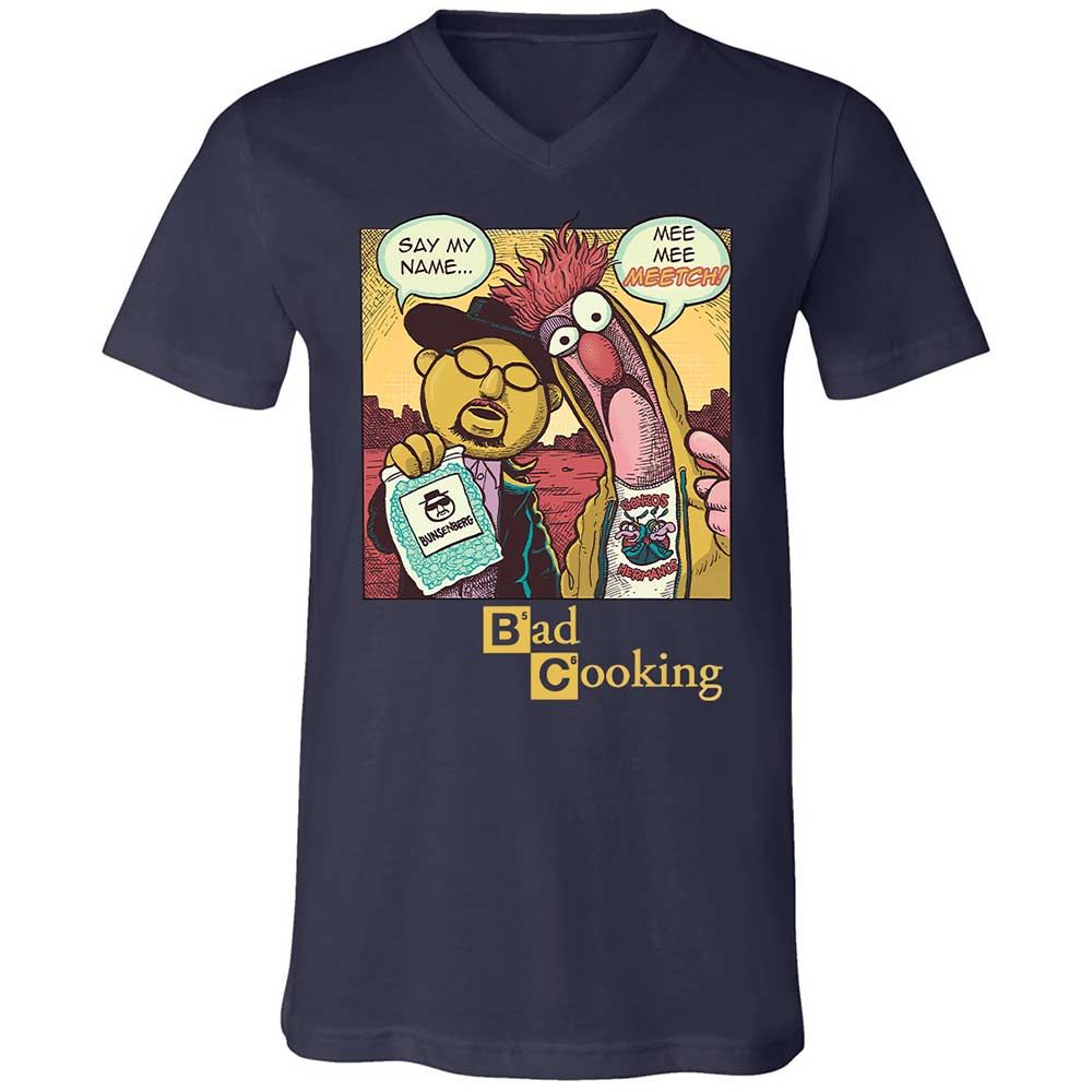 Unisex V-Neck T-Shirt - S8NCHHR7 - Navy - 12