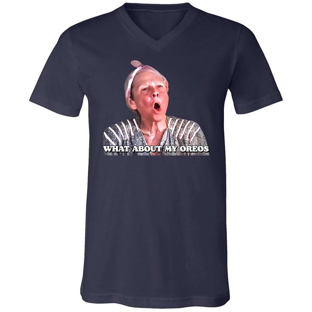 Unisex V-Neck T-Shirt - L5KUWDVC - Navy - 12