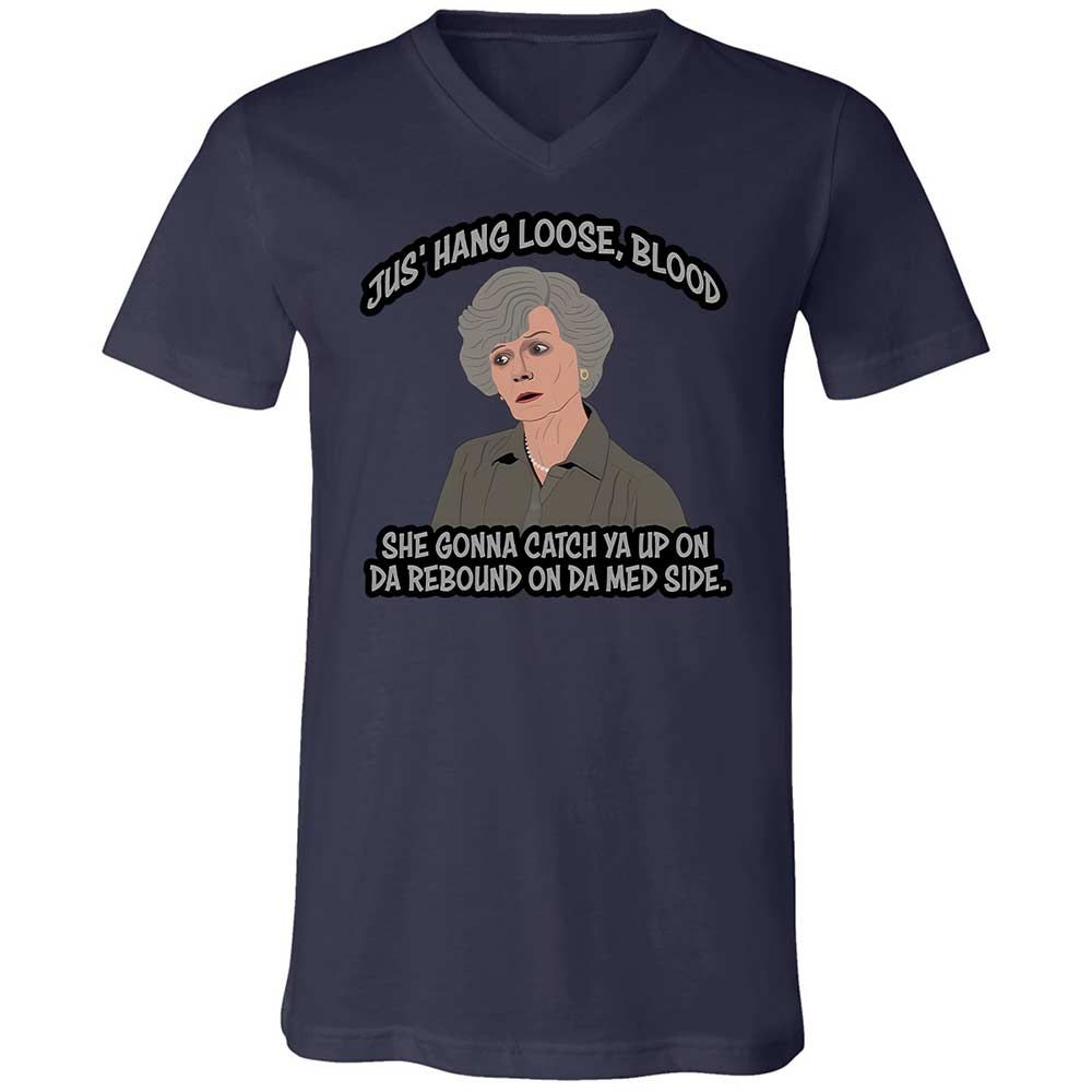 Unisex V-Neck T-Shirt - WQ8A7ZQK - Navy - 12