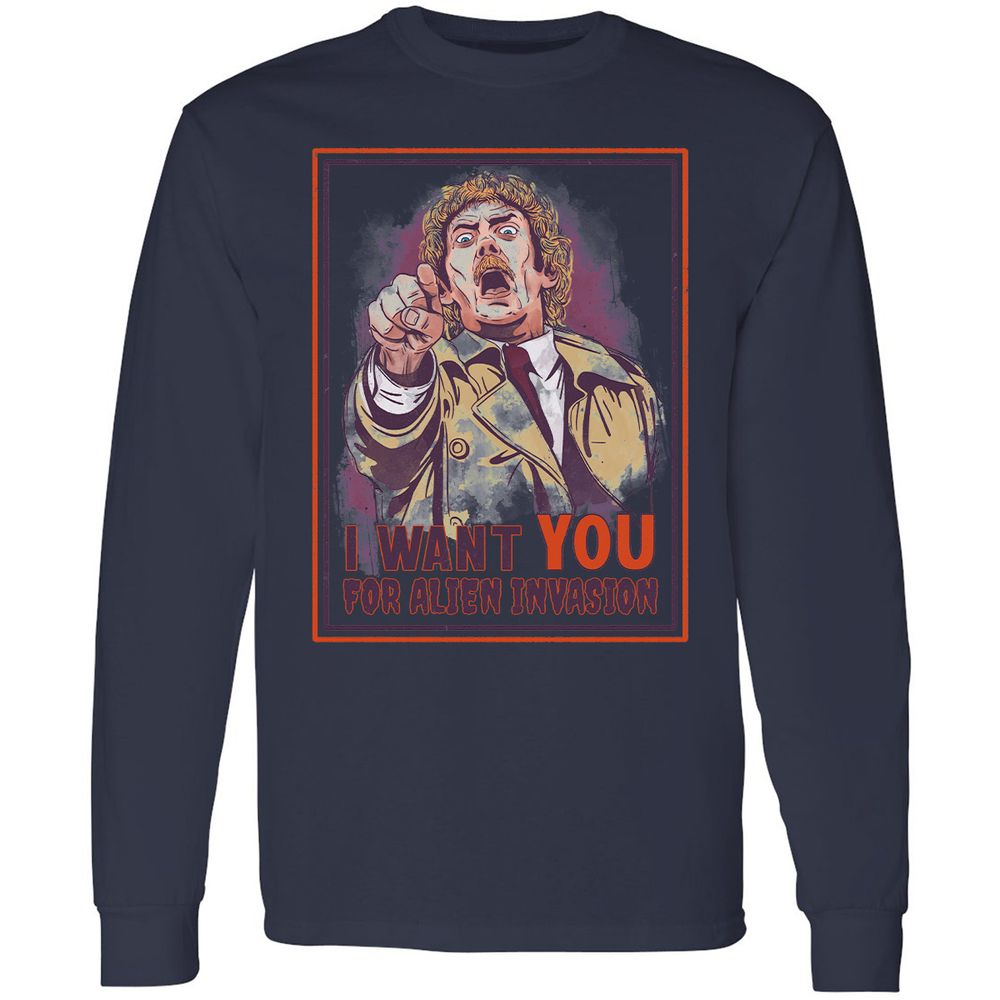 Long Sleeve T-Shirt - 4XFCPS8T - Navy - 12