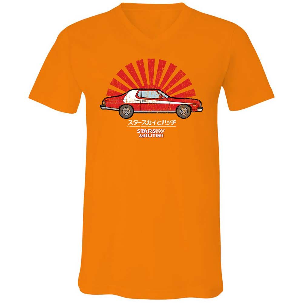 Unisex V-Neck T-Shirt - FJJEH39A - Orange - 12