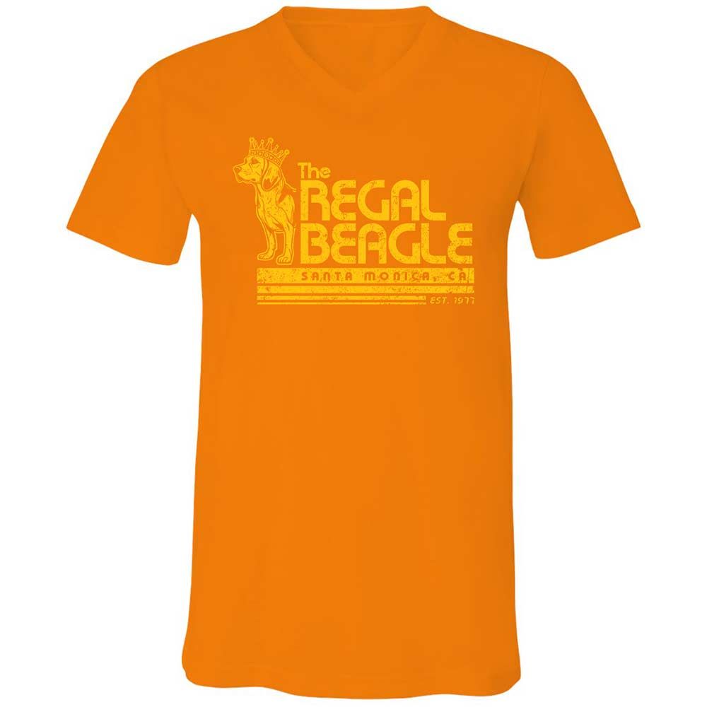 Unisex V-Neck T-Shirt - N3C58UKQ - Orange - 12