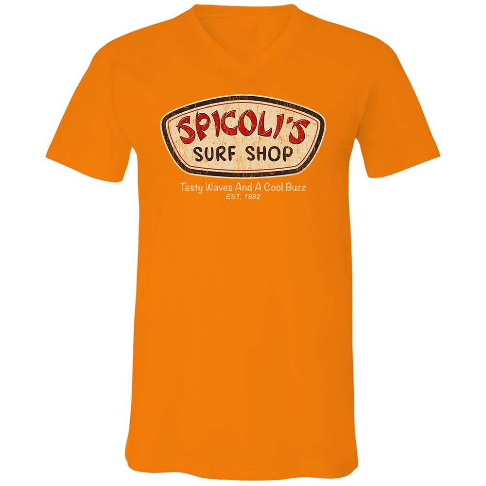 Unisex V-Neck T-Shirt - 7CDQ9Z8J - Orange - 12