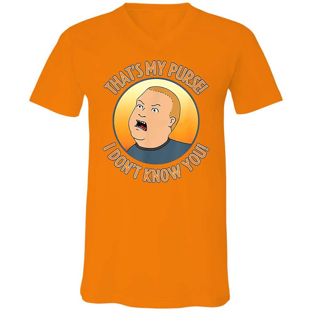 Unisex V-Neck T-Shirt - L65EFU6R - Orange - 12