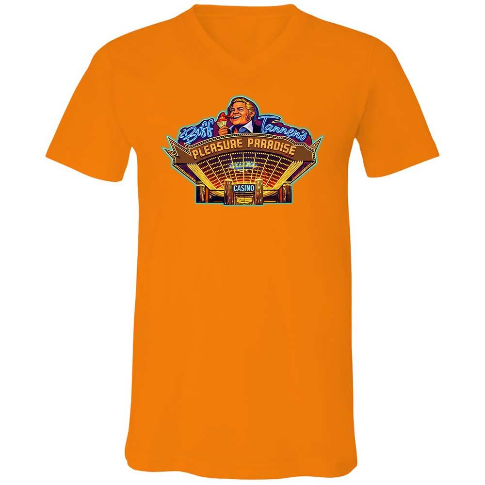 Unisex V-Neck T-Shirt - 4ABQP2TD - Orange - 12