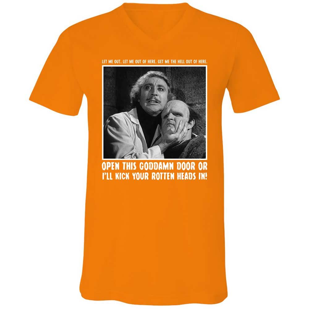 Unisex V-Neck T-Shirt - FU8ECDG2 - Orange - 12