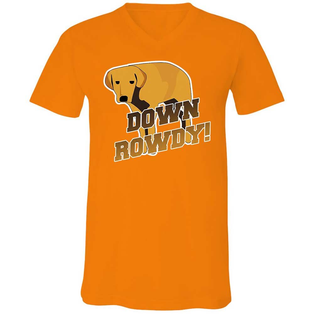 Unisex V-Neck T-Shirt - BSGLC7P7 - Orange - 12