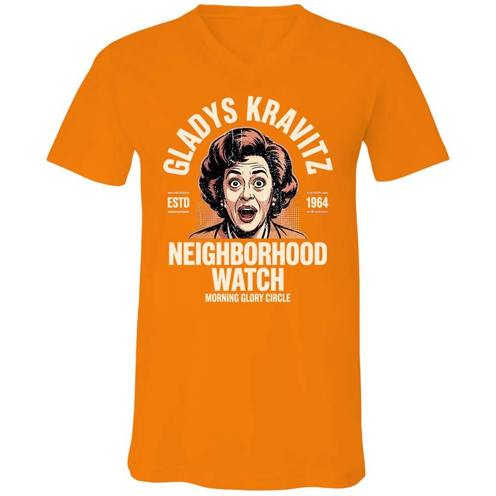 Unisex V-Neck T-Shirt - WSX2H4JX - Orange - 12
