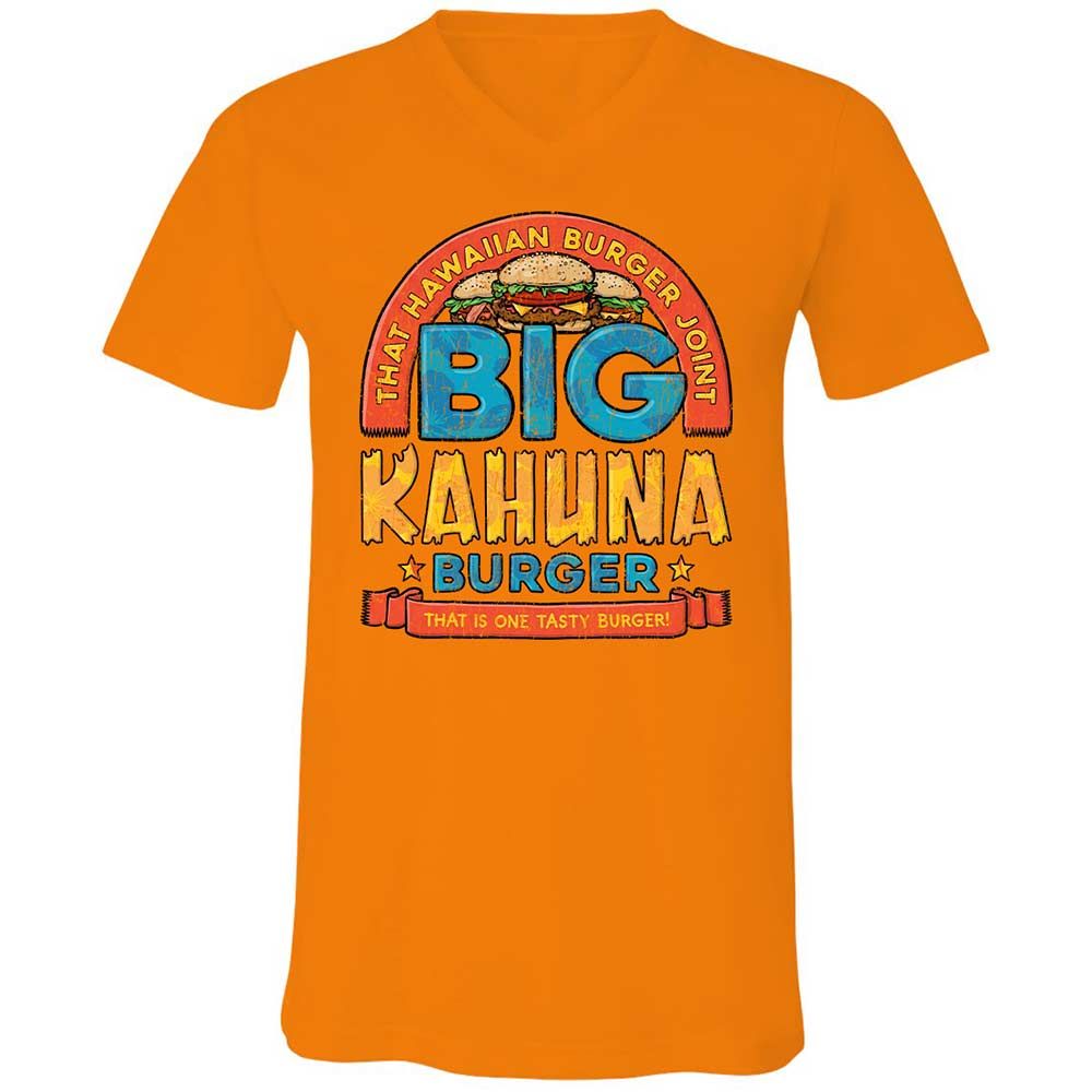Unisex V-Neck T-Shirt - T4NZTXLQ - Orange - 12