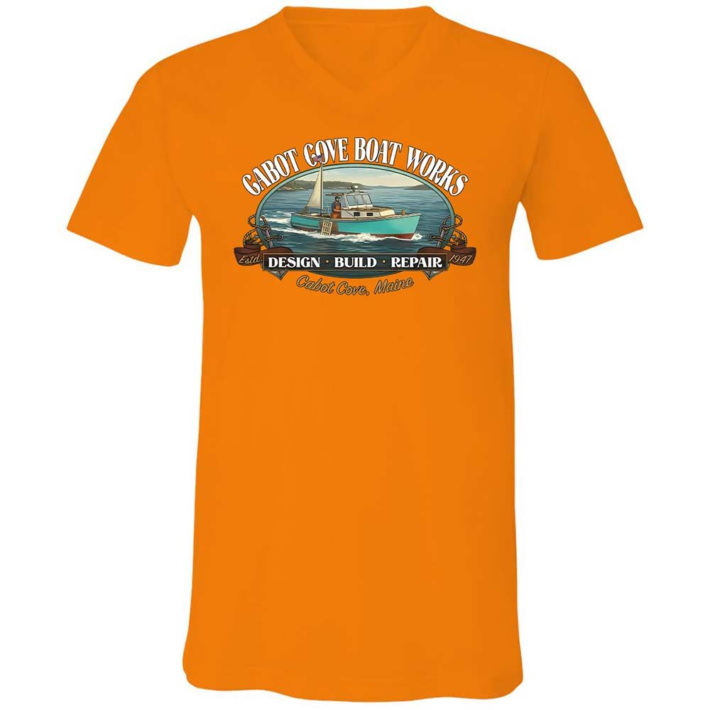 Unisex V-Neck T-Shirt - J2SSQL7E - Orange - 12