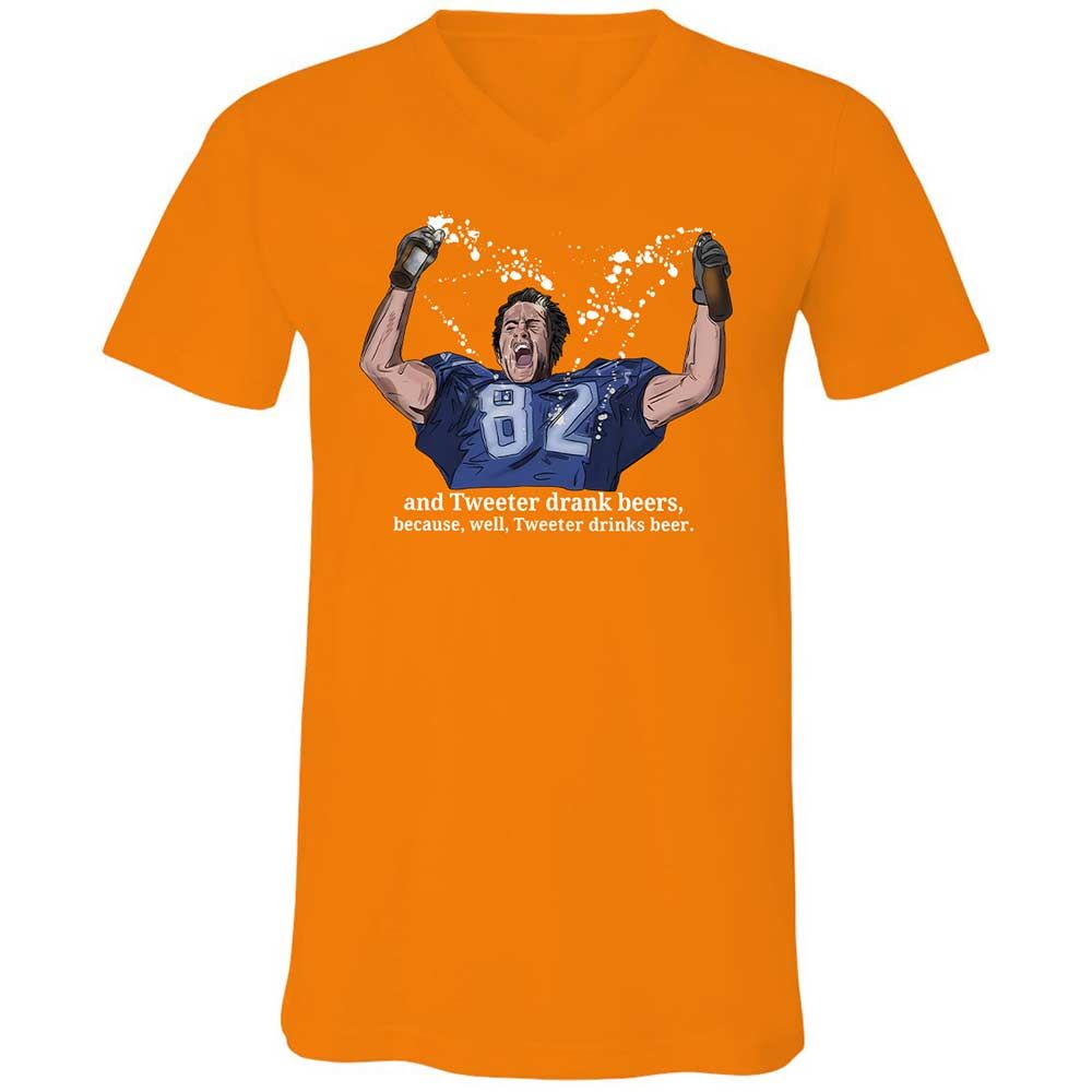 Unisex V-Neck T-Shirt - V3VMS157 - Orange - 12