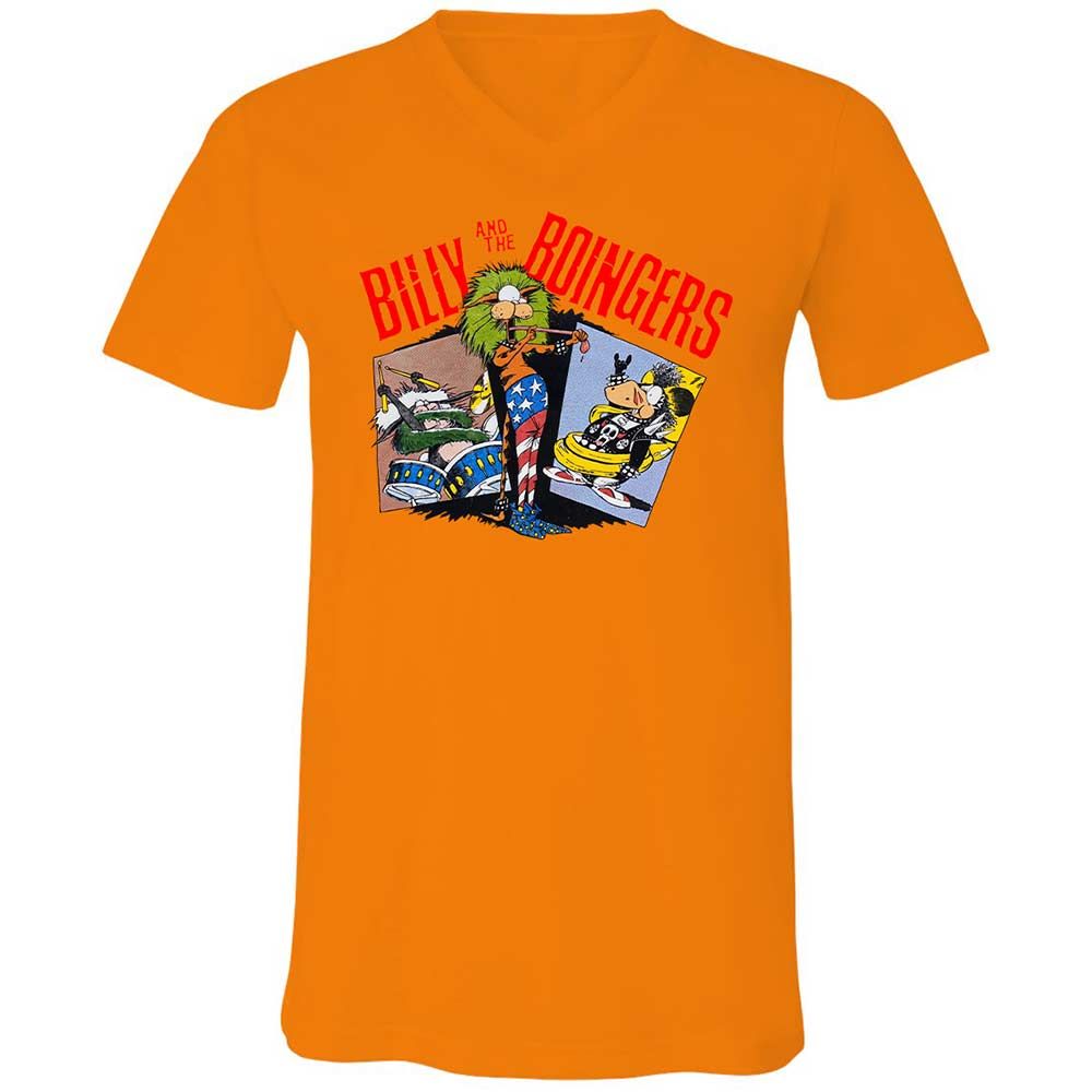 Unisex V-Neck T-Shirt - QX2GADAT - Orange - 12
